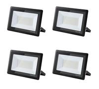 treoir Faretto LED da Esterno 100W, 10000LM Superright Faro Led Esterno, IP66 Impermeabile 6000K Bianco Freddo Faretti Led Esterno per Giardino, Garage, Cortile, Terrazza(4pcs)