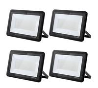 treoir Faretto LED da Esterno 200W, 20000LM Superright Faro Led Esterno, IP66 Impermeabile 6000K Bianco Freddo Faretti Led Esterno per Giardino, Garage, Cortile, Terrazza(4pcs)