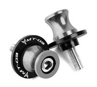 TREONK Supporti per Forcellone Posteriore - M6 Supporti Cavalletto Alluminio Coppia di Nottolini Alza Moto per MT03 MT-03 MT 03 2015-2023