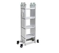 TREPPE Scala articolata pieghevole, multifunzione, in alluminio, 4 x 4 gradini 4,7 m