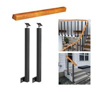 Treppengeländer Handläufe - Set di ringhiere per veranda ad angolo regolabile per esterni e interni, in legno o cemento, altezza 85 cm e 80 cm