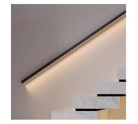 Treppengeländer Wandhandlauf Handlauf mit Licht - Scala a LED per interni ed esterni, 0,5 m, colore: Nero