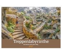 Treppenlabyrinthe - Die Suche nach dem Weg (Wandkalender 2027 DIN A4 quer), CALVENDO Monatskalender: Eine atemberaubende Reise durch Labyrinthe