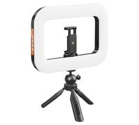 Treppiede a LED per selfie, supporto estensibile per telefono, impostazione ad anello ricaricabile, kit di creazione di contenuti in streaming leggero, di illuminazione regolabile con