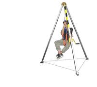 Treppiede a spazio limitato in lega di alluminio, treppiede for testa di pozzo con treppiede di salvataggio di emergenza CAIHUA (Color : 1200 lbs+winch+belt)