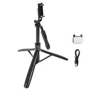 Treppiede allungabile in lega di alluminio da 157,5 cm, con luce di riempimento a distanza, supporto treppiede per telefono per iOS 5.1 e 4.4 e superiori