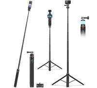 Treppiede allungabile per selfie stick con chiusura rapida per DJI Osmo Pocket 3, Osmo 360, Insta 360 X5/X4/X3/Ace Pro, Osmo Action5 Pro/4, GoPro Hero 13/12/11/10/Max, AKASO EK7000