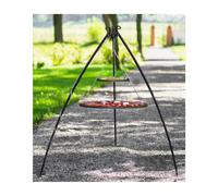 Treppiede Barbecue 200 cm con 2 Griglie in Acciaio Inox 70 cm + 40 cm, Gambe Pieghevoli, Resistente agli Agenti Atmosferici - Made in Europe