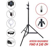 Treppiede Cavalletto Alluminio 210cm Proiettore Telescopico Telescopio Studio_