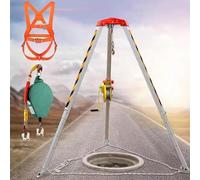 Treppiede compatto con verricello da 2,8 m, gambe in lega di alluminio, dispositivo di bloccaggio anticaduta, supporto resistente per spazi limitati, attrezzatura fotografica durevole