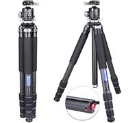 Treppiede compatto in fibra di carbonio ARTCISE NS85C con testa a sfera da 44 mm, colonna centrale a forma speciale, fibra di carbonio a 10 strati, tubo gamba da 32 mm, carico massimo 25 kg