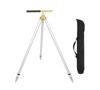 Treppiede con Asta Prismatica, Portata GPS in Alluminio, Altezza Telescopica 75-120 Cm, Resistente e Stabile per Apparecchiature di Rilevamento della Stazione Totale, Compatibile