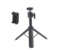 Treppiede con supporto per telefono clip multi-funzione per telecamere, altezza regolabile in alluminio con ballhead