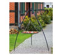 Treppiede da Barbecue in Acciaio Inox 200 cm con Griglia 80 cm - Resistente agli Agenti Atmosferici, Pieghevole e Facile da Montare