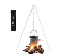 Treppiede Da Camp - Stand Da Cucina All'aperto Supporto Treppiede Regolabile | Tripod Disponibile Grill Treppiede Cuideur Campe Fuoco, Catena pieghevole portatile per Treppiede per Cucina Barbecue, Pi