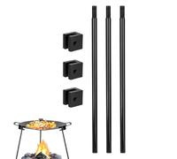 Treppiede Da Campeggio Per Cucinare | Treppiede Del Falò All'aperto | Supporto Per Stufa A Bruciatore In Lega Di Alluminio, Altezza Rimovibile, Regolabile, Griglia Per Treppiede Facile Stoccaggio