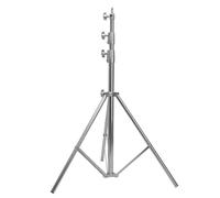 Treppiede da studio fotografico for impieghi gravosi in acciaio inossidabile da 2,8 m, grande e robusto, supporto for softbox fotografico, faretto LED(One)