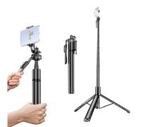Treppiede da tavolo stabile HUIOP Stabilizzatore cardanico portatile per selfie stick multifunzione da 79,5 pollici con asta telescopica in lega di alluminio Testa a sfera ruotabile a con impugnatura