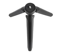 Treppiede da Tavolo, Treppiede Piccolo con Vite da 1/4 di Pollice 19 Cm in Plastica Nera Portatile Regolabile con Luce di Riempimento Treppiede da Tavolo Treppiede da Tavolo per