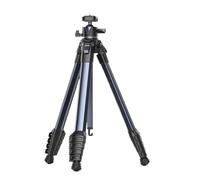Treppiede da viaggio da 156 cm for fotocamera e smartphone | Piastra a sgancio rapido, morsetto for telefono, carico massimo di 10 kg, utilizzo live streaming vlog(Black)