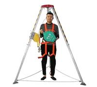 Treppiede di salvataggio ad alte prestazioni per spazi ristretti - Treppiede pompiere con verricello per canali albero, capacità 544-1179 kg, ideale per soccorsi di emergenza