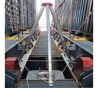 Treppiede di salvataggio in alluminio resistente con corda e verricello - Strumento di sollevamento essenziale per il recupero di emergenza in spazi confinati e attrezzature di salvataggio di fossa