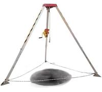 Treppiede di salvataggio in alluminio resistente per spazi ristretti, capacità 544,3 kg, sistema di sollevamento retrattile, kit treppiede durevole per operazioni di sicurezza e salvataggio