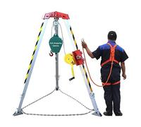 Treppiede di Salvataggio in Lega di Alluminio, Sistema di Salvataggio in spazi confinati per Vigili del Fuoco di Emergenza con Protezione anticaduta e Cintura di Sicurezza, per scavi di Gal
