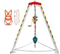 Treppiede di salvataggio per spazi confinati con verricello da 816,5 kg, ideale per vigili del fuoco, fognature, cantine e pozzi, sistema di sollevamento da 1200/1800/1179,3 kg per un salvataggio di