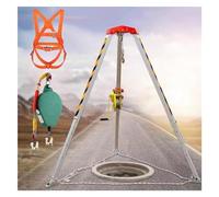 Treppiede di soccorso, Kit di sollevamento e treppiede regolabile for il salvataggio in spazi ristretti, staffa for gambe retrattili da 7 piedi for lavori costruzione(1200LBS Winch)