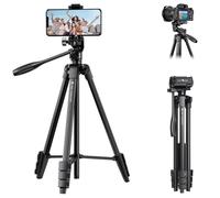 Treppiede Fotocamera e Smartphone 152cm, K&F Concept Treppiedi Leggero da Viaggio con Telecomando Wireless per Canon Nikon Sony iPhone Samsung, Huawei, Xiaomi, Live Stream YouTube Living Vlog