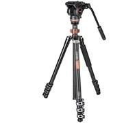 Treppiede idraulico pan-tilt per ripresa orizzontale verticale, fotocamera reflex con staffa in lega di alluminio, monopiede portatile anti-pieghevole, Bk-b, idraulico
