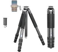 Treppiede in fibra di carbonio-INNOREL GT324C Treppiede portatile compatto professionale per fotocamera digitale DSLR con colonna centrale a forma speciale Tubo da 32 mm Carico massimo 25 kg