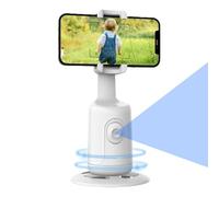 Treppiede Intelligente con Tracciamento Facciale per Smartphone,Supporto per Smartphone con Rotazione Automatica a 360° | Accessorio da Tavolo per Casa Viaggi Auto Matrimonio Palestra Cucina Vacanze