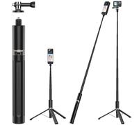 Treppiede invisibile per selfie da 57 pollici per DJI Osmo Pocket 4P/4/3 | Treppiede da viaggio 2 in 1, telescopico portatile, prolunga per Insta360 Luna Ultra/X6/X5/X4/X3/Ace/AcePro