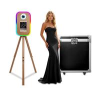 Treppiede macchina fotografica compatibile con iPad Photo Booth Stand per 10,2"-33 cm Shell Stand Selfie Photobooth macchina per eventi di festa