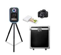 Treppiede macchina fotografica compatibile con iPad Photo Booth Stand per 10,2"-33 cm Shell Stand Selfie Photobooth macchina per eventi di festa