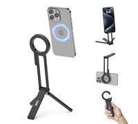 Treppiede magnetico per iPhone, mini treppiede tascabile regolabile e pieghevole, forte magnete per selfie stick stand per iPhone 16/15/14/13/12 e custodie Mag Safe