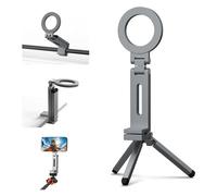 Treppiede magnetico per iPhone, supporto per telefono aereo per MagSafe Selfie Stick adattatore da viaggio pieghevole clip morsetto aereo supporto da tavolo per iPhone 16 15 14 13 12 Pro Max Mini