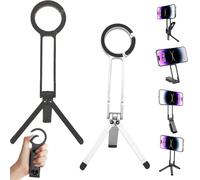 Treppiede Magnetico per Iphone, Supporto Portatile per Telefono Ma38, Mini Treppiede per Magsafe, Supporto Tascabile in Alluminio con Clip Magica Regolabile a 360°(2pcs)