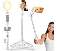 Treppiede magnetico per selfie da 53 '' per iPhone1817Pro con supporto per | Base stabile a 4 gambe, treppiede, treppiede per telefono cellulare con telecomando wireless per registrazione video iPhone