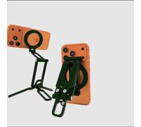 Treppiede magnetico per telefono, compatibile con MagSafe, supporto magnetico portatile in lega di alluminio con impugnatura comoda, per iPhone serie 17/16/15/14/13/12, adatto per desktop, palestra