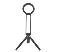 Treppiede magnetico per telefono MA38, mini treppiede portatile con supporto girevole per telefono migliorato con magnete bifacciale, selfie stick in lega di alluminio regolabile a 180° (Nero)