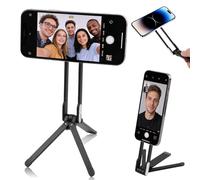 Treppiede magnetico per telefono, Mini Treppiede per Magsafe, Treppiede Tavolo Alluminio, Porta telefono scrivania, compatibile con MagSafe, per iPhone17,16,15,14,13,12 /Android, Travel Vlog