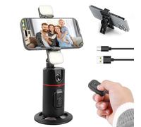 Treppiede per auto Face Tracking, rotazione a 360°, supporto per telefono intelligente, per selfie, controllo gestuale, treppiede per fotocamera con telecomando e luce di riempimento per registrazione