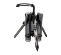 Treppiede per canna da pesca, supporto pieghevole portatile con altezza regolabile per attrezzatura da pesca da riva e da banca (stile lungo grigio)
