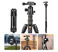 Treppiede per fotocamera compatta, proiettore portatile DSLR supporto con piastra a rilascio rapido, 360 gradi testa a sfera e gamba del blocco per viaggi e lavoro. Taller Stonger Compact Black+Gold