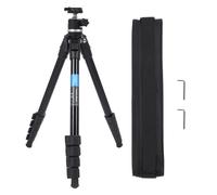 Treppiede per Fotocamera da 64 Pollici, Treppiedi DSLR da Viaggio Leggeri per Esterni con capacità di Carico della Testa a Sfera a 360 Gradi 5 Kg, Lega di Alluminio, per