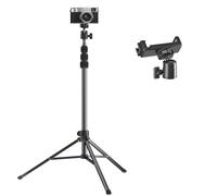 Treppiede per fotocamera da 67 pollici, treppiede compatto per fotocamera con supporto per telefono e testa a sfera, treppiedi DSLR in alluminio portatile per telefoni cellulari, registrazione video