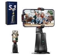 Treppiede per fotocamera da auto, 360 gradi, con tracking AI per vlogging, supporto automatico per cellulare, sensore di movimento con telecomando, con batteria integrata per Tiktok Live Streaming